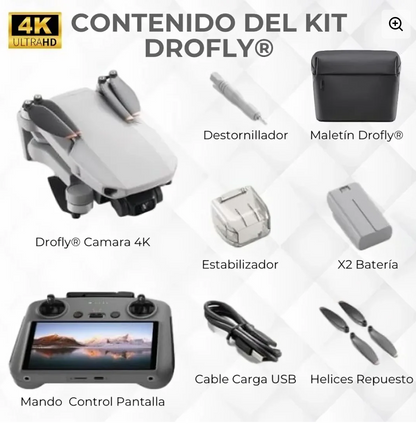 🚁 Dron con Doble Cámara 4K + Maletín Gratis